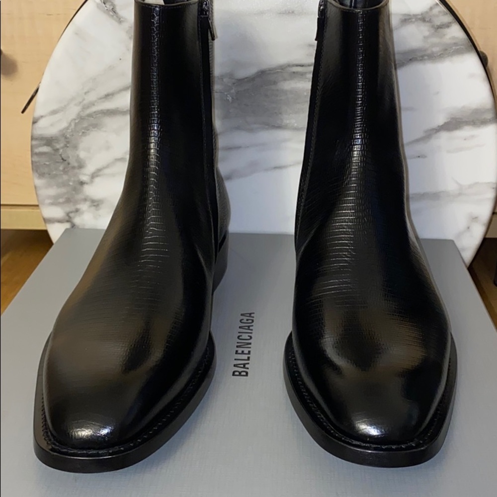 Balenciaga 2019 Snake-embossed Zip Boot 11US 44EU